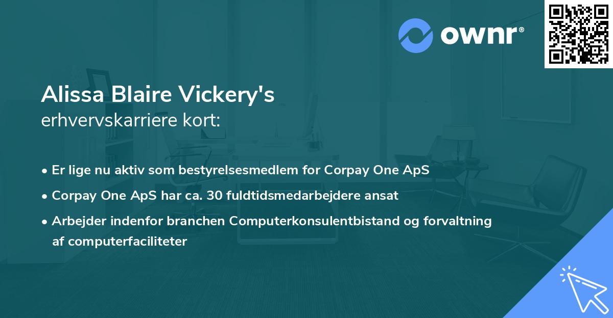 Alissa Blaire Vickery's erhvervskarriere kort