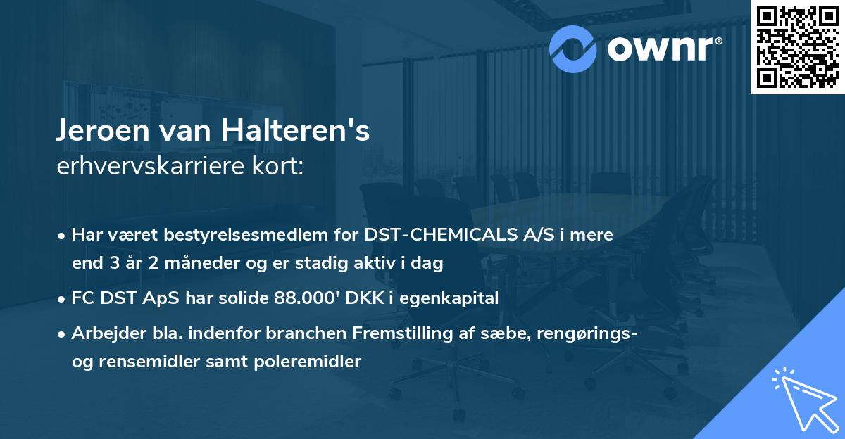 Jeroen van Halteren's erhvervskarriere kort