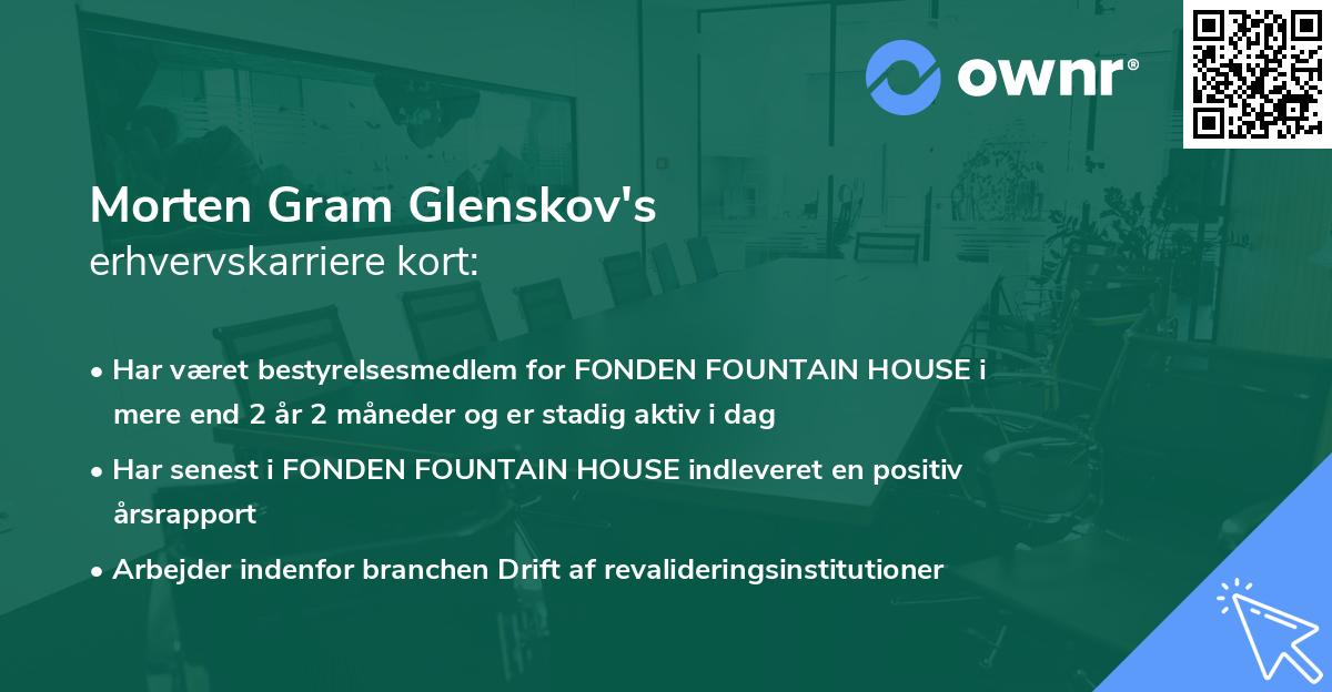 Morten Gram Glenskov's erhvervskarriere kort