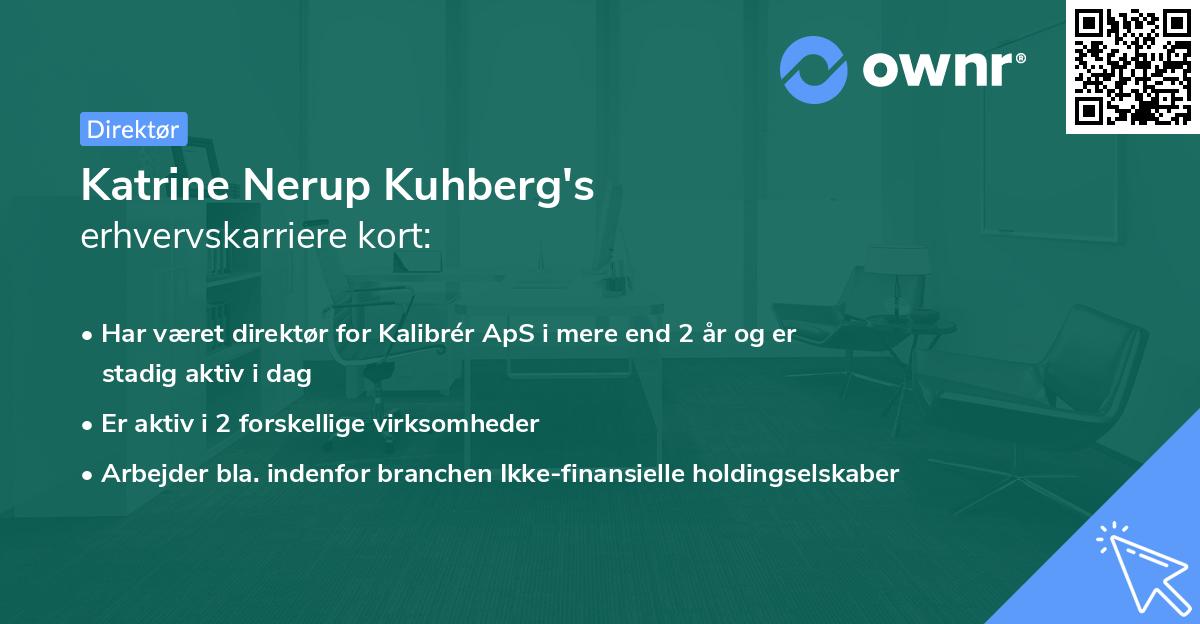 Katrine Nerup Kuhberg's erhvervskarriere kort