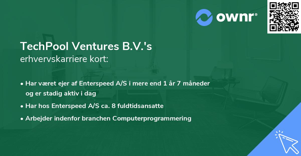 TechPool Ventures B.V.'s erhvervskarriere kort