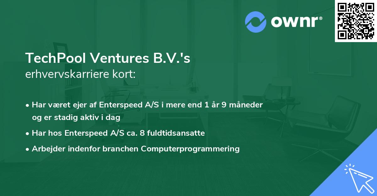 TechPool Ventures B.V.'s erhvervskarriere kort