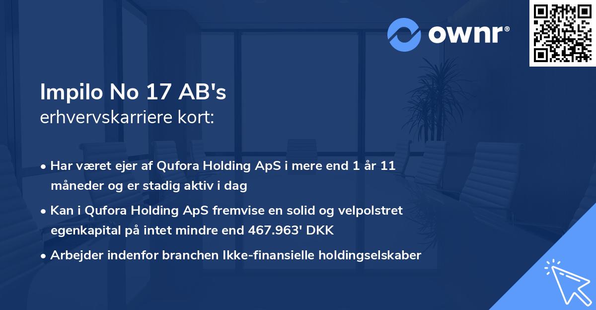 Impilo No 17 AB's erhvervskarriere kort