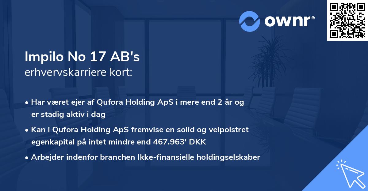 Impilo No 17 AB's erhvervskarriere kort