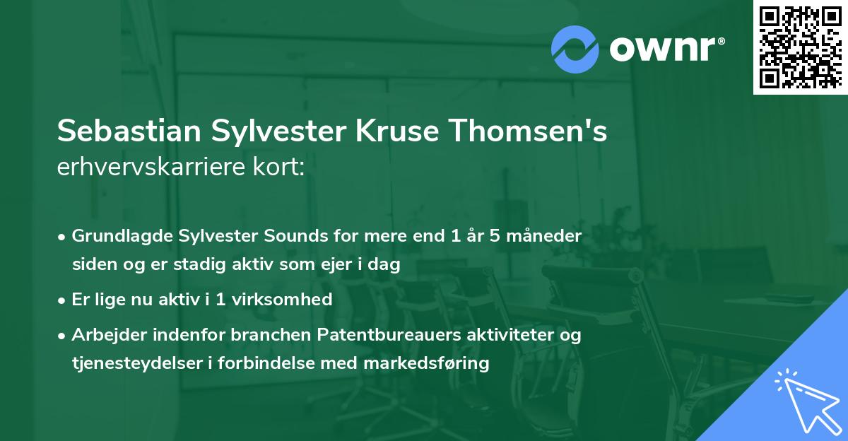Sebastian Sylvester Kruse Thomsen's erhvervskarriere kort