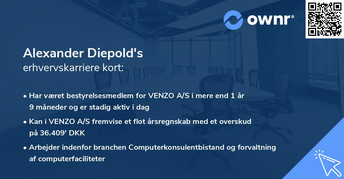 Alexander Diepold's erhvervskarriere kort