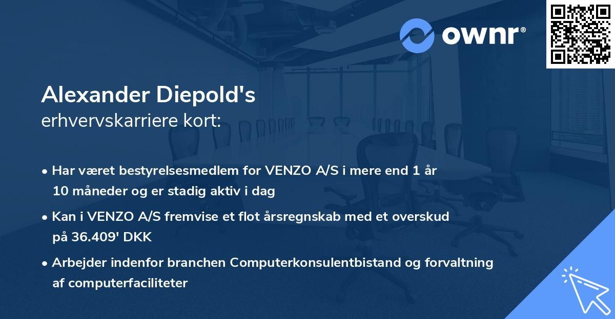 Alexander Diepold's erhvervskarriere kort