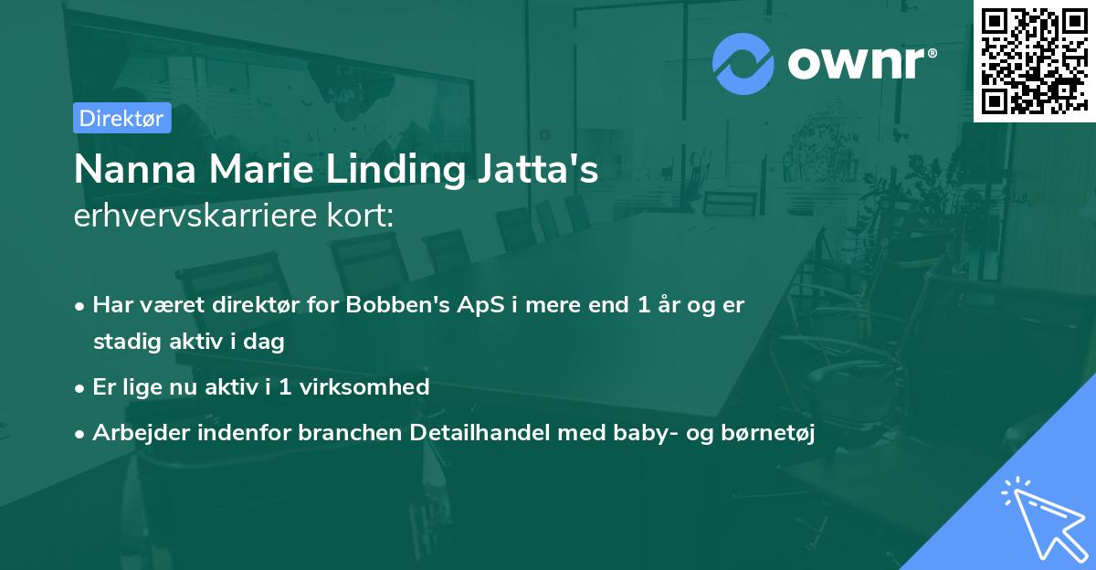 Nanna Marie Linding Jatta's erhvervskarriere kort