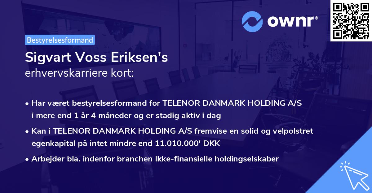 Sigvart Voss Eriksen's erhvervskarriere kort