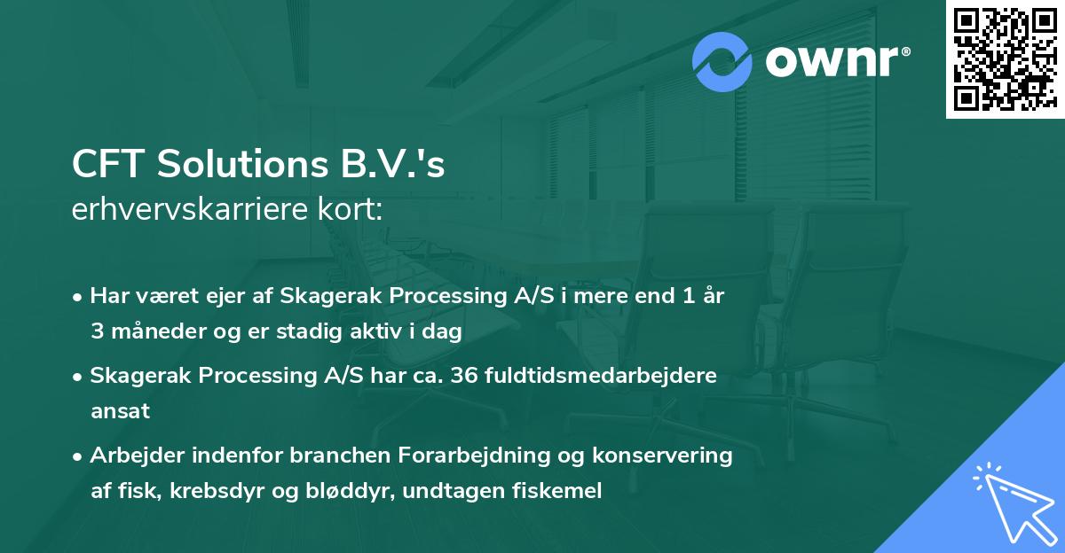 CFT Solutions B.V.'s erhvervskarriere kort