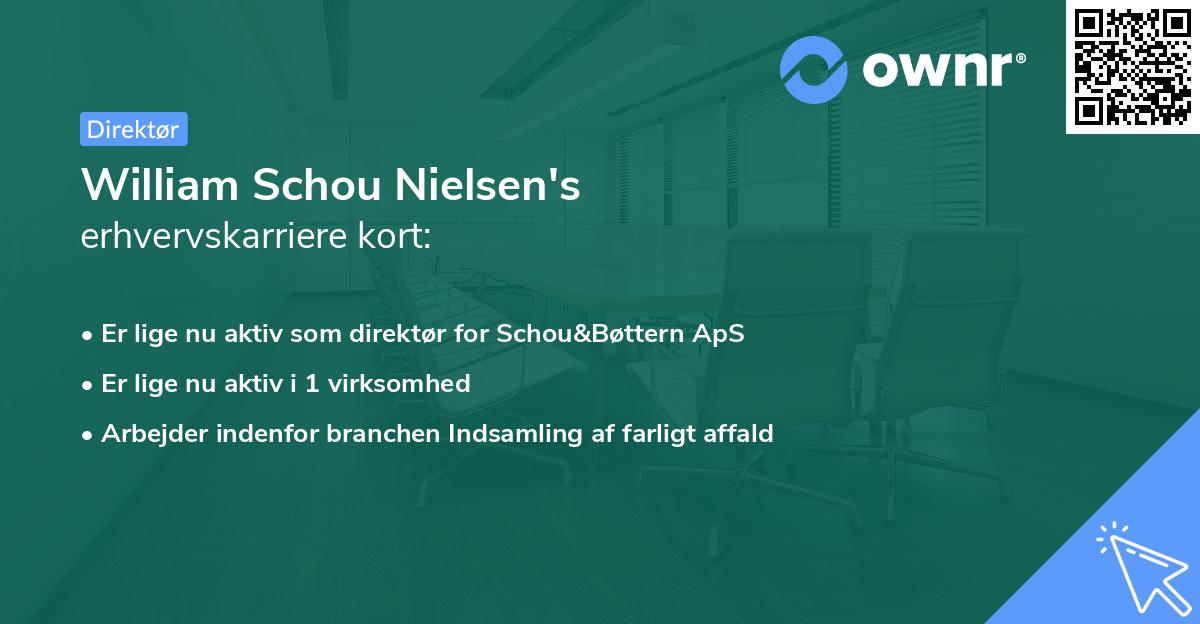 William Schou Nielsen's erhvervskarriere kort