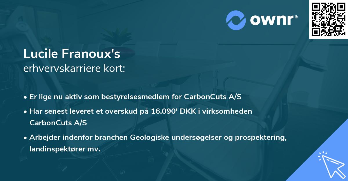 Lucile Franoux's erhvervskarriere kort