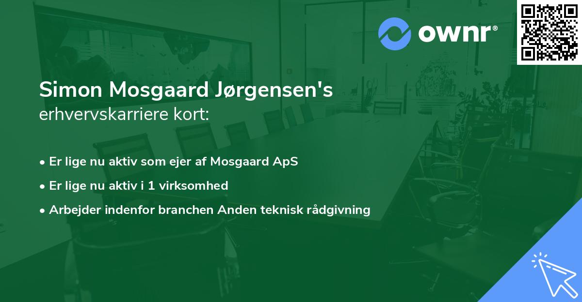 Simon Mosgaard Jørgensen's erhvervskarriere kort