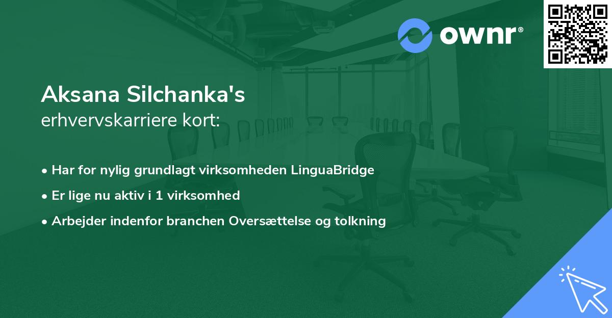 Aksana Silchanka's erhvervskarriere kort