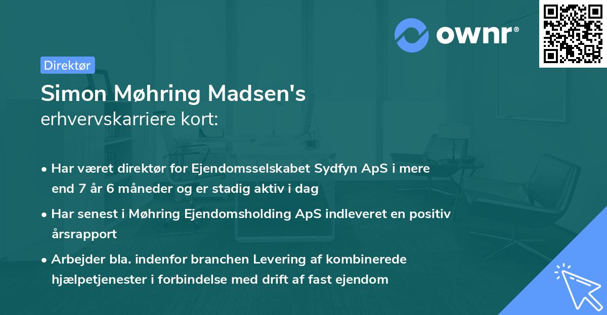 Simon Møhring Madsen's erhvervskarriere kort