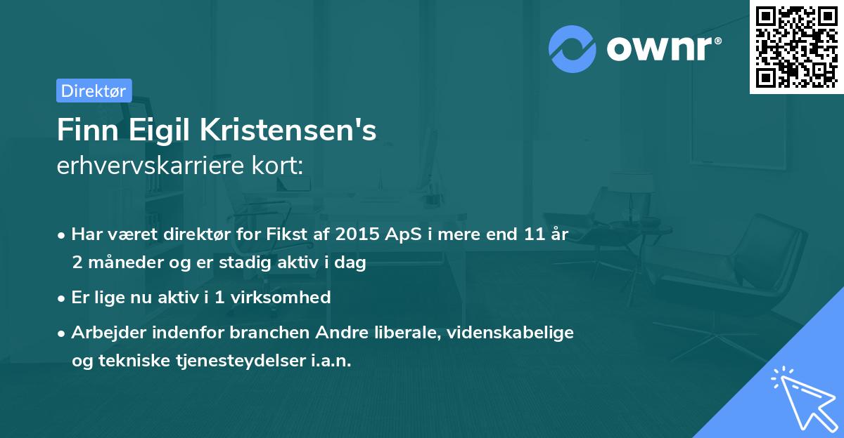 Finn Eigil Kristensen's erhvervskarriere kort