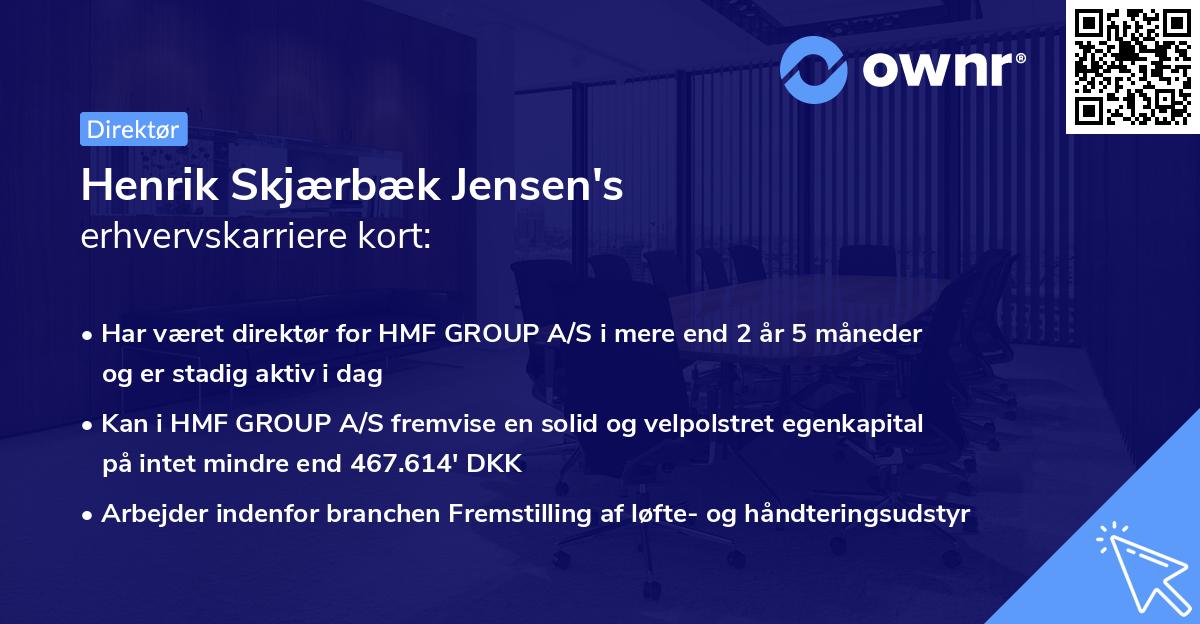 Henrik Skjærbæk Jensen's erhvervskarriere kort