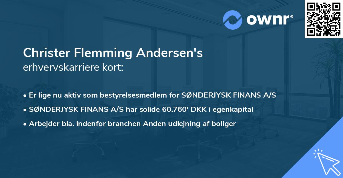 Christer Flemming Andersen's erhvervskarriere kort
