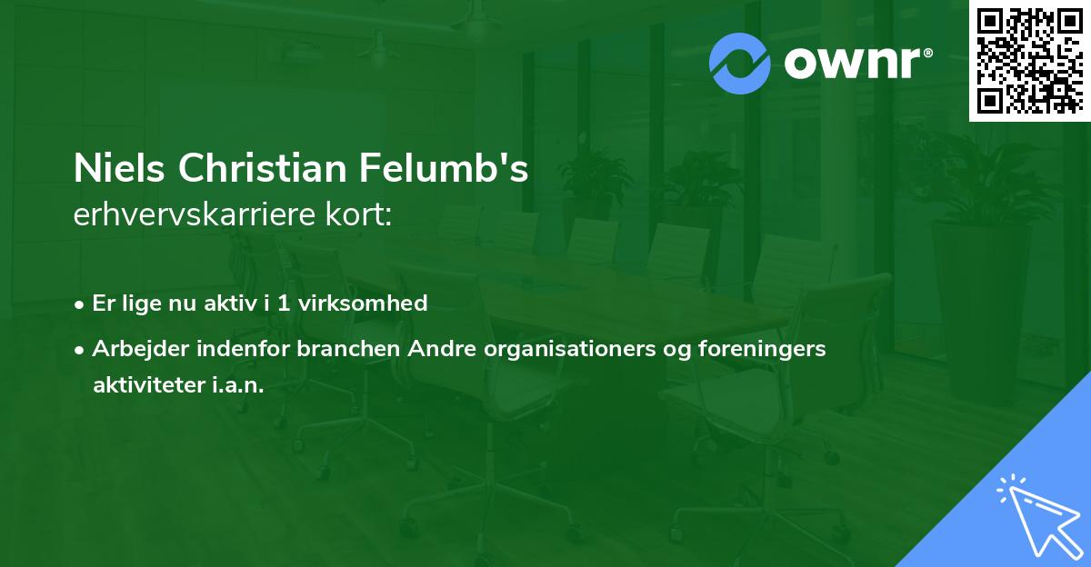 Niels Christian Felumb's erhvervskarriere kort
