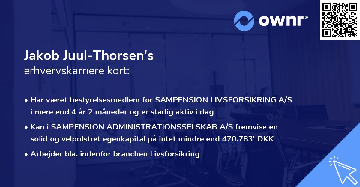 Jakob Juul-Thorsen's erhvervskarriere kort