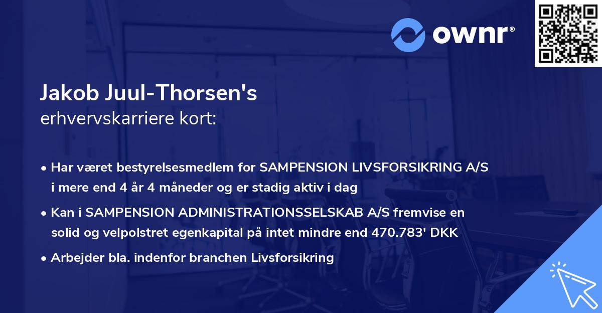 Jakob Juul-Thorsen's erhvervskarriere kort