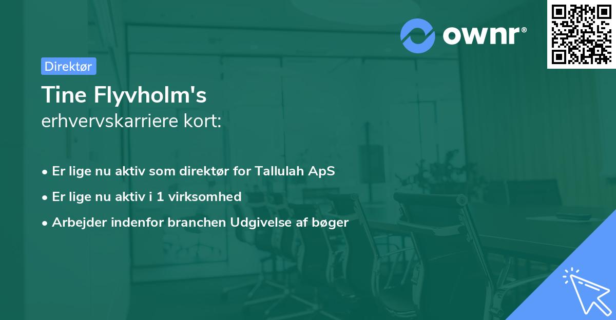 Tine Flyvholm's erhvervskarriere kort