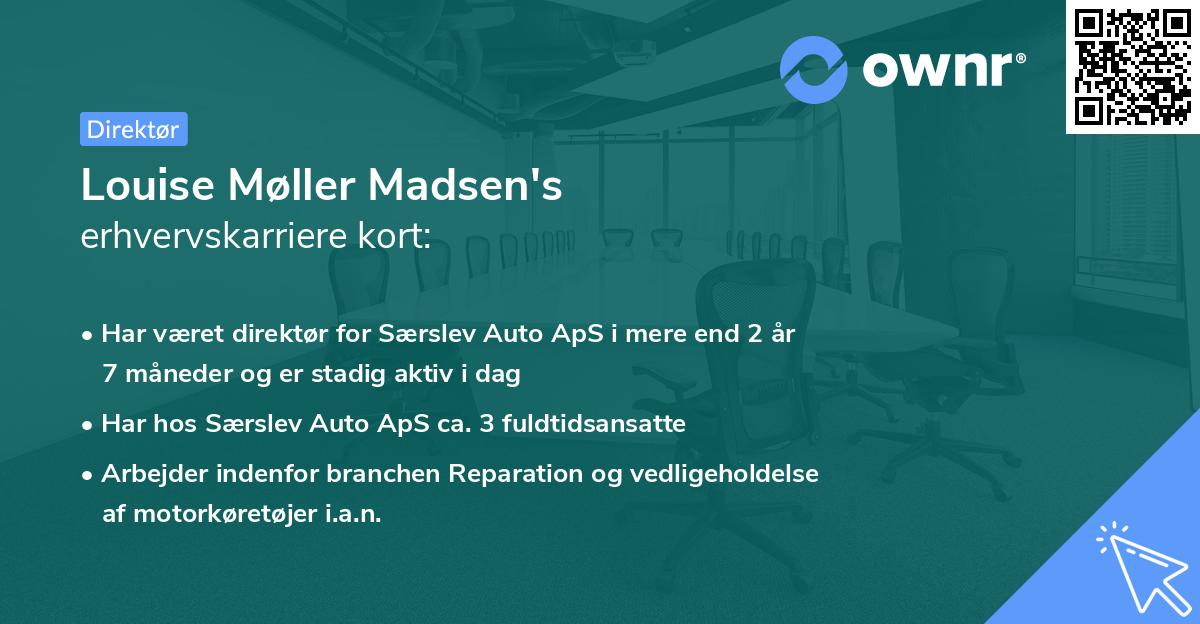 Louise Møller Madsen's erhvervskarriere kort