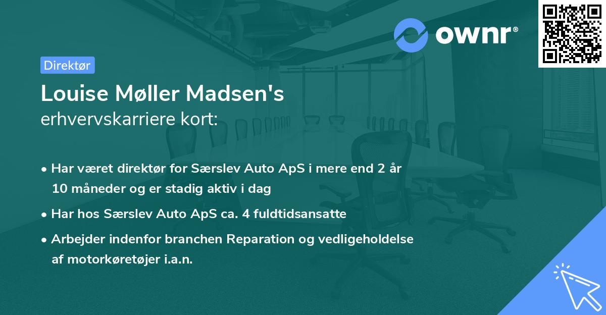 Louise Møller Madsen's erhvervskarriere kort