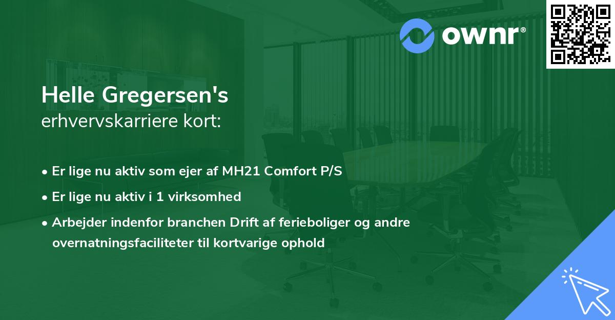 Helle Gregersen's erhvervskarriere kort