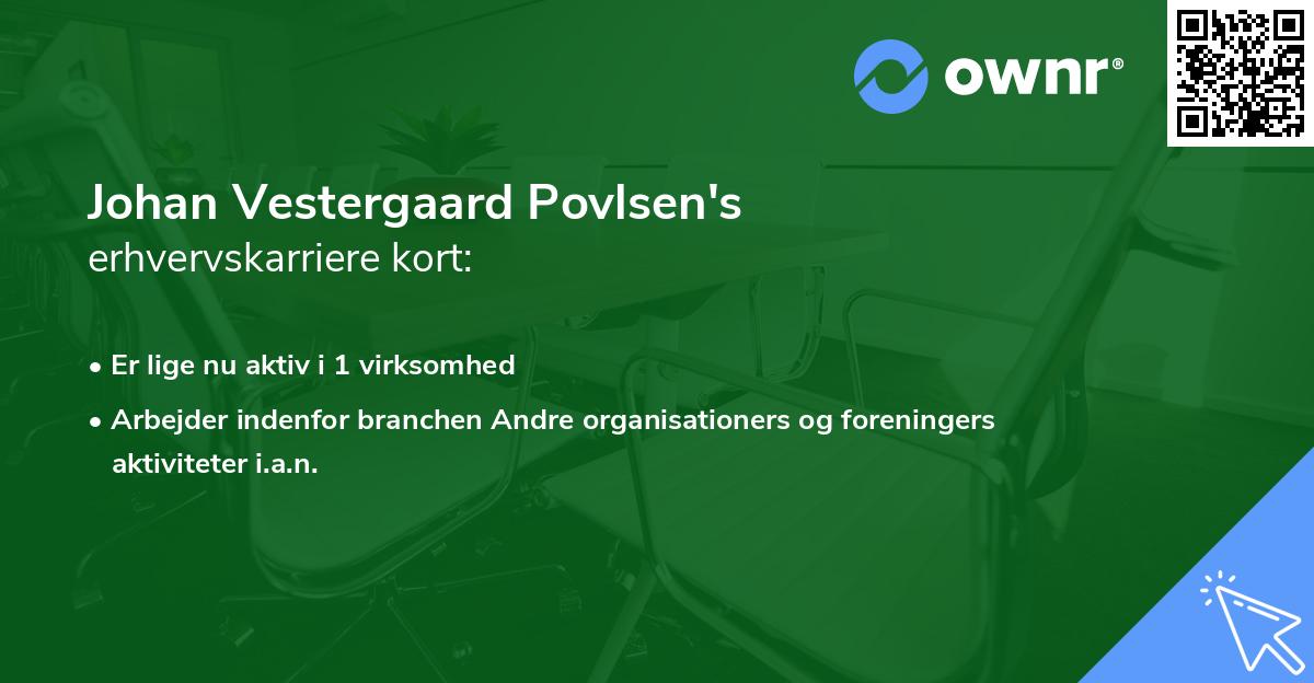 Johan Vestergaard Povlsen's erhvervskarriere kort