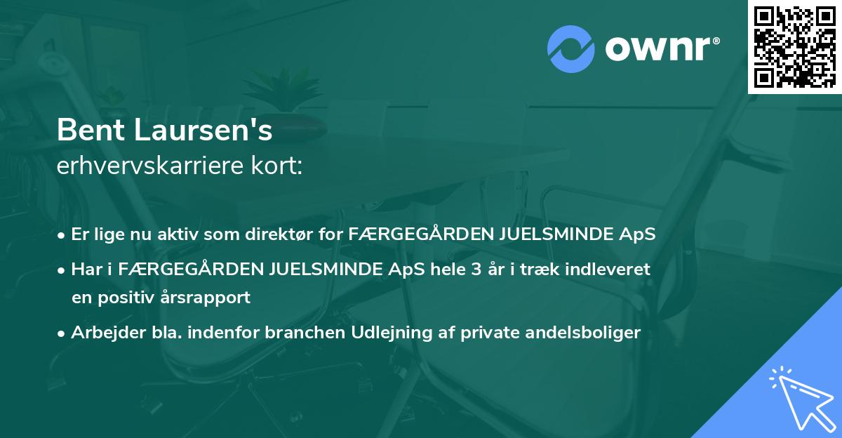 Bent Laursen's erhvervskarriere kort