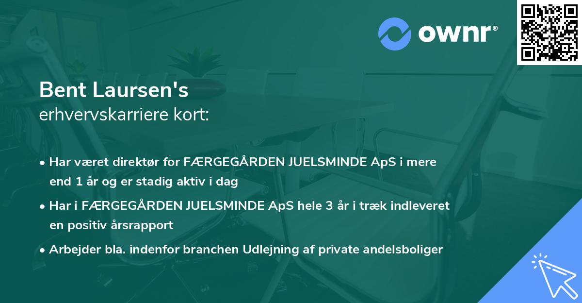 Bent Laursen's erhvervskarriere kort