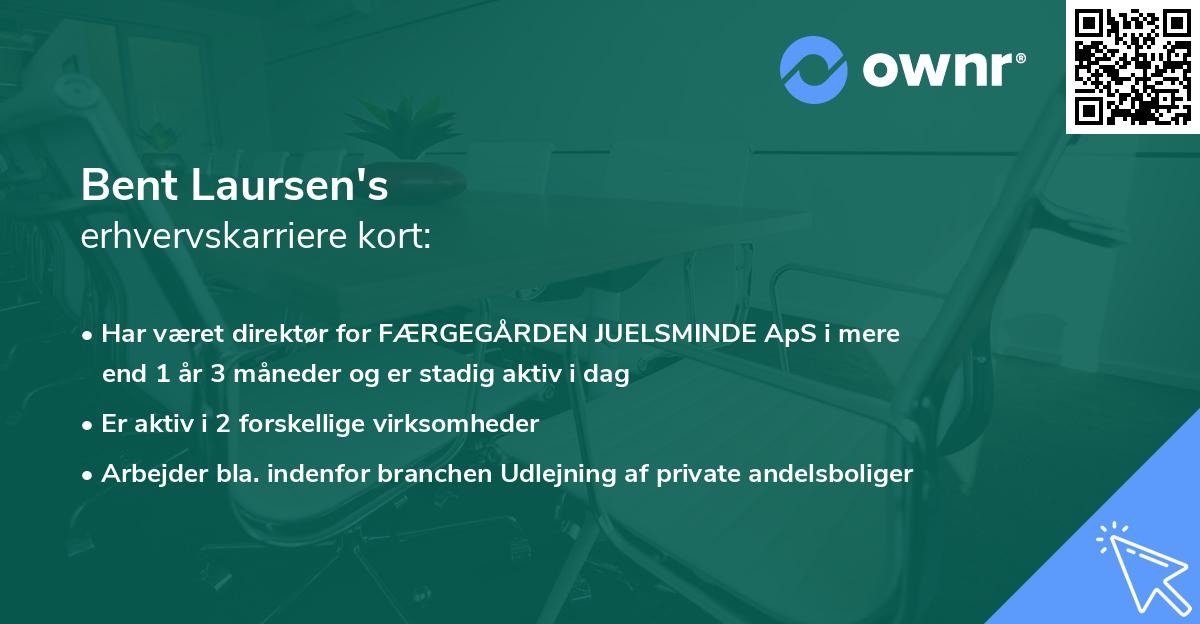Bent Laursen's erhvervskarriere kort