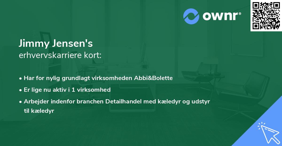 Jimmy Jensen's erhvervskarriere kort