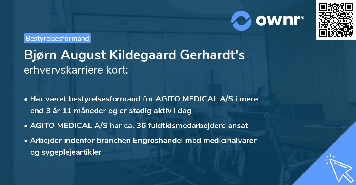Bjørn August Kildegaard Gerhardt's erhvervskarriere kort
