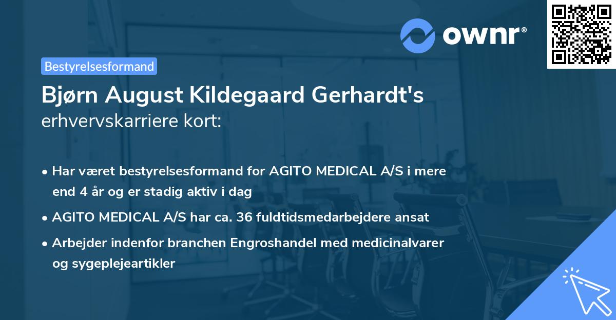 Bjørn August Kildegaard Gerhardt's erhvervskarriere kort