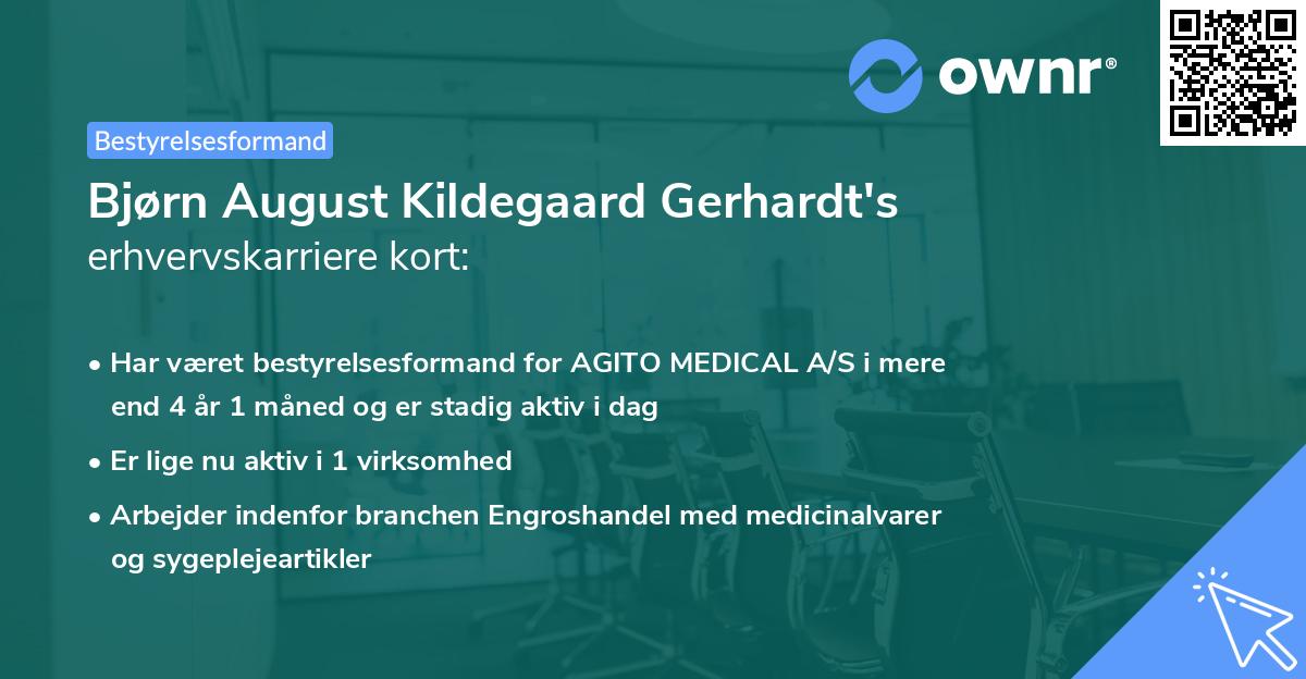 Bjørn August Kildegaard Gerhardt's erhvervskarriere kort