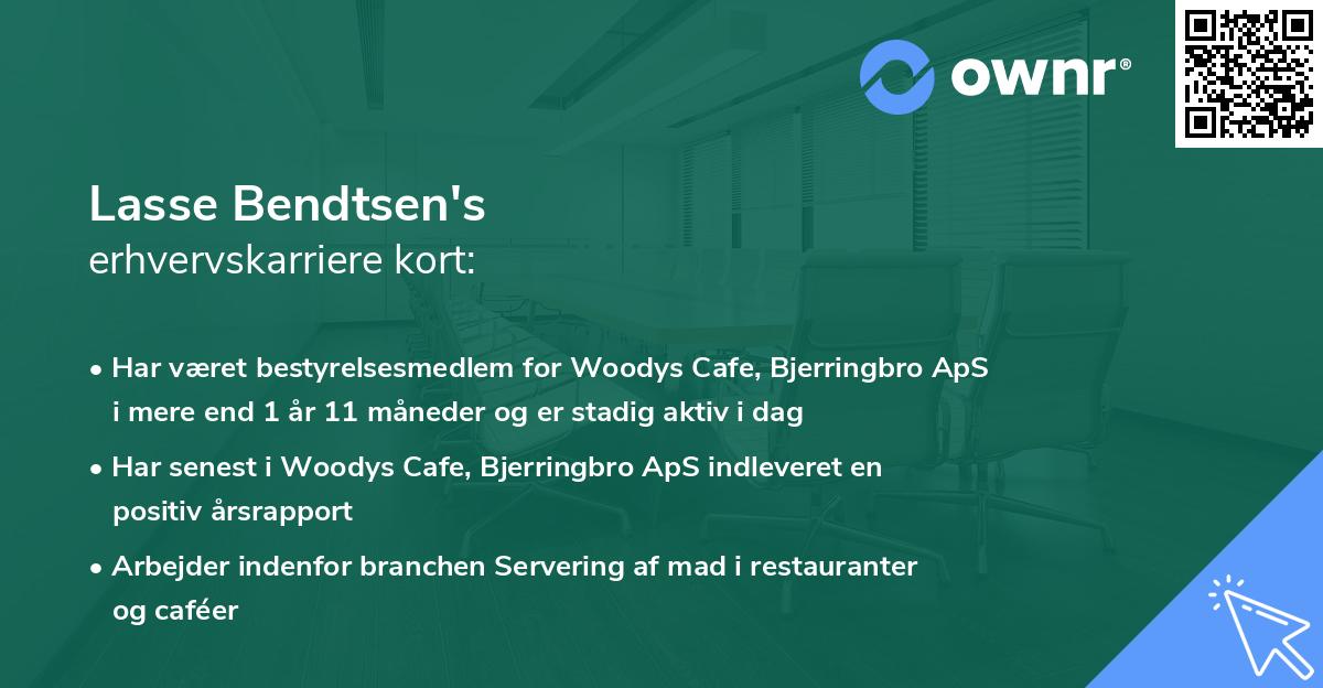 Lasse Bendtsen's erhvervskarriere kort