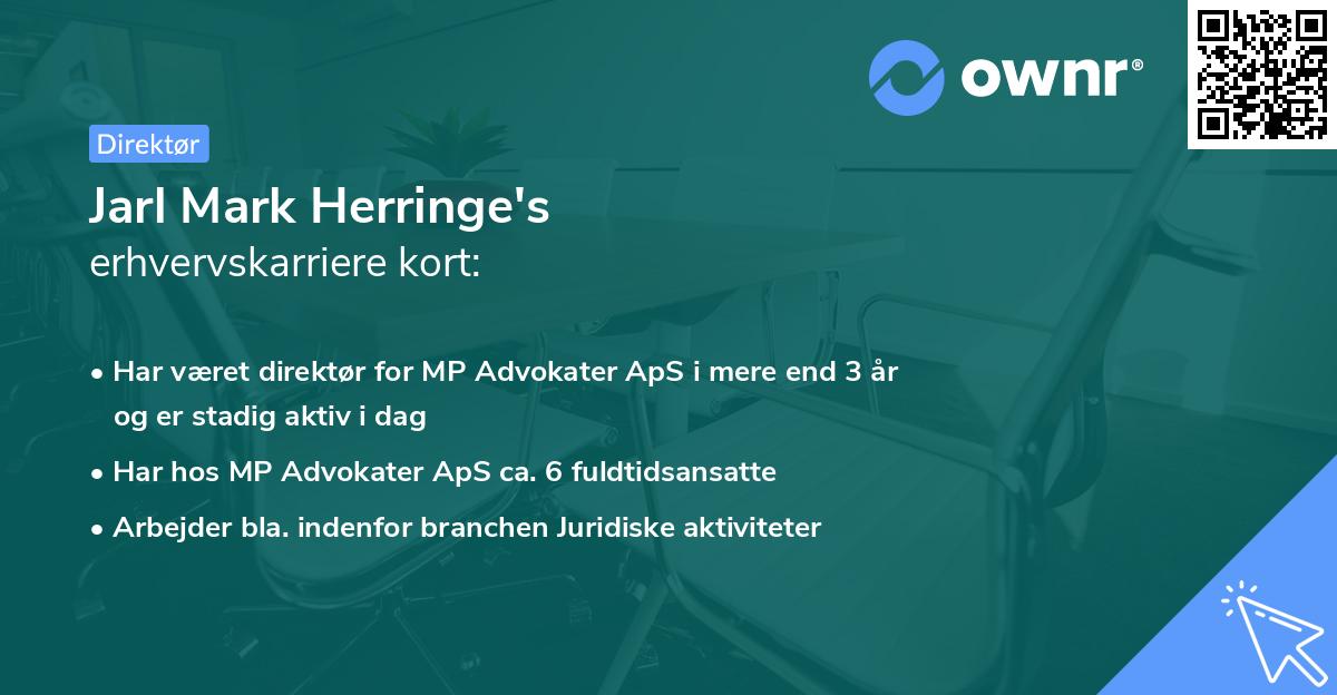 Jarl Mark Herringe's erhvervskarriere kort
