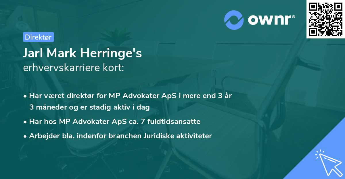 Jarl Mark Herringe's erhvervskarriere kort