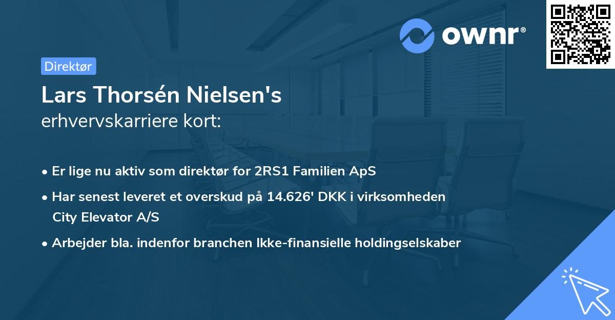 Lars Thorsén Nielsen's erhvervskarriere kort
