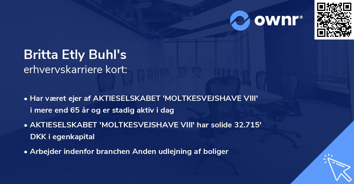 Britta Etly Buhl's erhvervskarriere kort