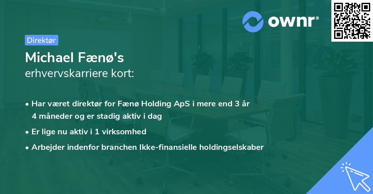 Michael Fænø's erhvervskarriere kort