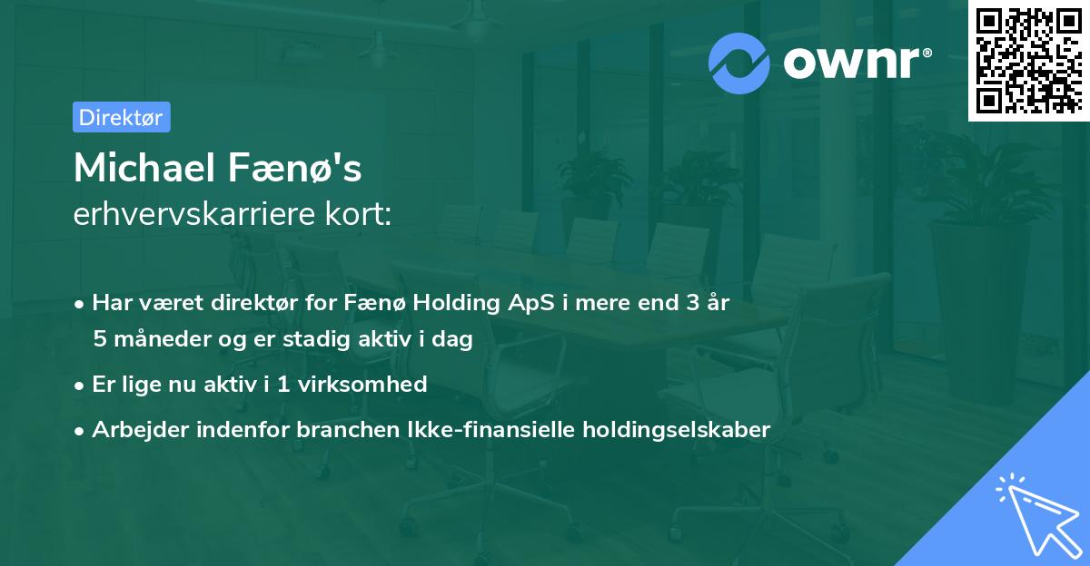 Michael Fænø's erhvervskarriere kort