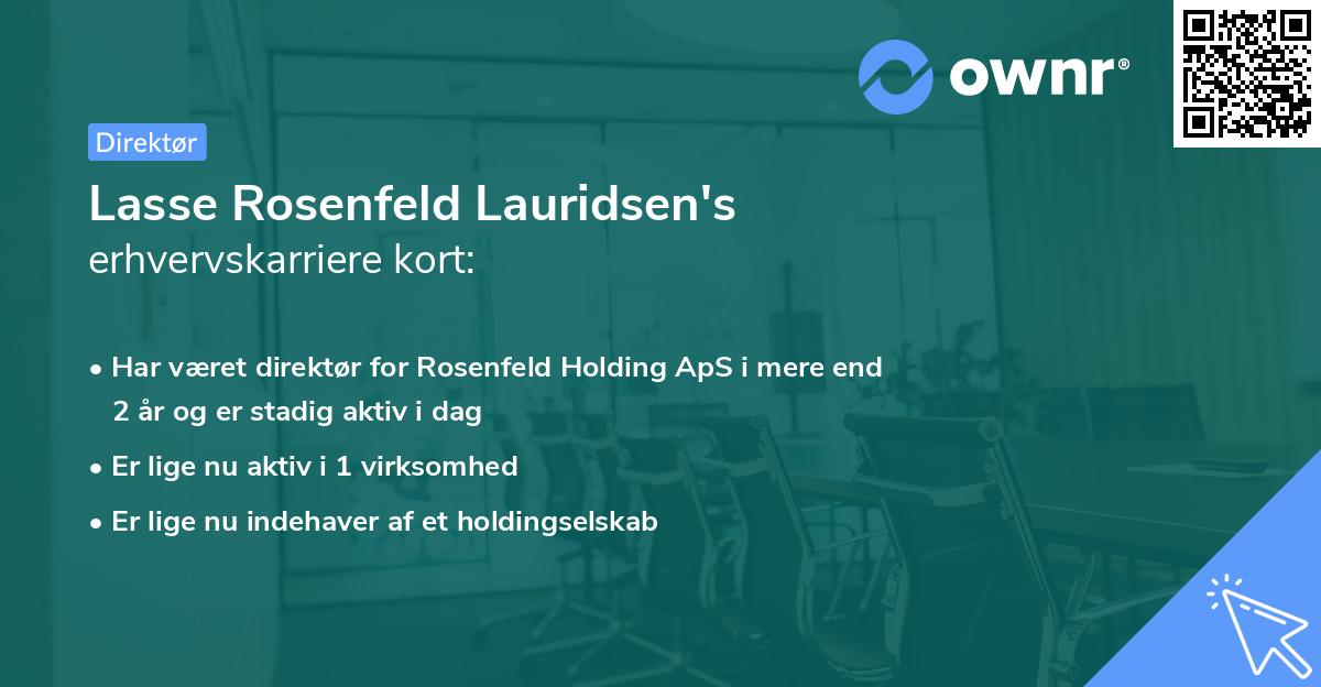 Lasse Rosenfeld Lauridsen's erhvervskarriere kort