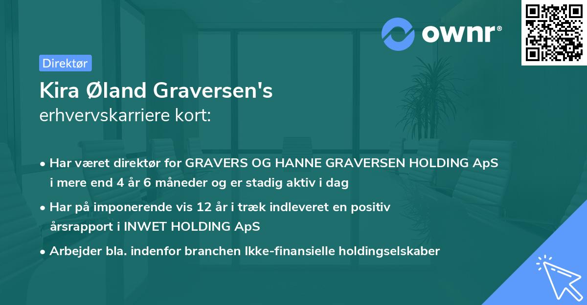Kira Øland Graversen's erhvervskarriere kort