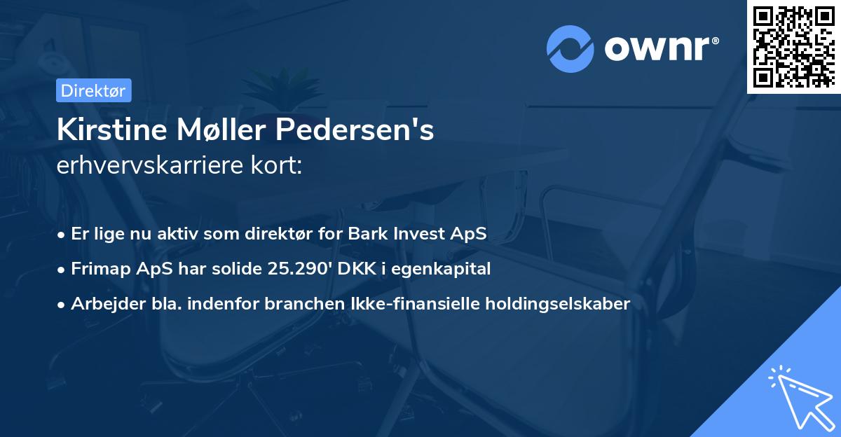 Kirstine Møller Pedersen's erhvervskarriere kort