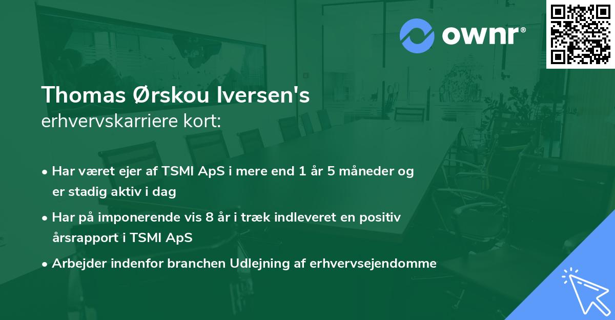 Thomas Ørskou Iversen's erhvervskarriere kort