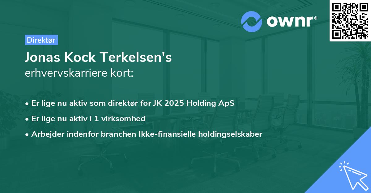 Jonas Kock Terkelsen's erhvervskarriere kort
