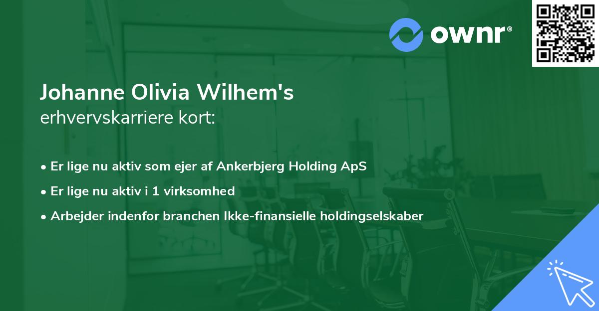 Johanne Olivia Wilhem's erhvervskarriere kort